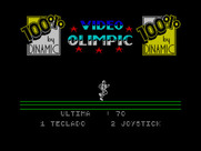 Video Olympics for ZX Spectrum - Title screen and main menu.