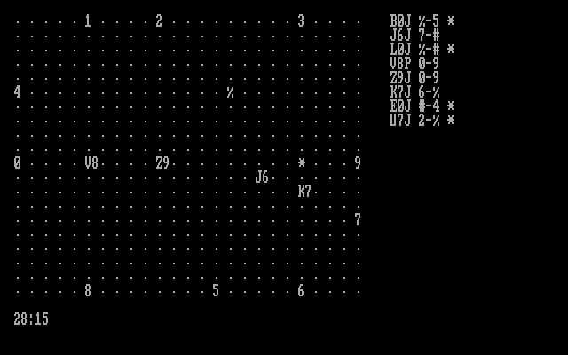 Air Traffic Controller IBM PC/Compatibles Screenshot: Land planes safely, and don't let them crash!
