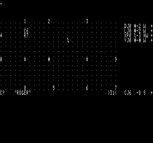 Air Traffic Controller Exidy Sorcerer Screenshot: Try to land all planes safely and make sure none of them crash!