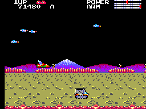 TransBot Sega Master System Screenshot: Another weapons truck appears...