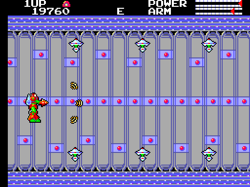 TransBot Sega Master System Screenshot: Entering the next area...