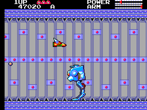 TransBot Sega Master System Screenshot: A large end of level boss...