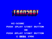 TransBot for Sega Master System - Title screen.