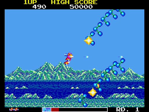 TransBot Arcade Screenshot: Blasting opponents...