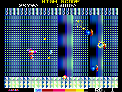TransBot Arcade Screenshot: Enemies materialize out of nowhere!
