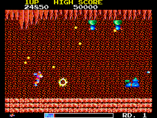 TransBot Arcade Screenshot: Incoming bullets.