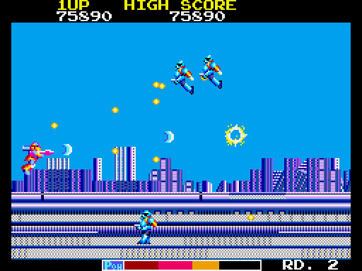 TransBot Arcade Screenshot: Enemies approach...I need to shoot quick!