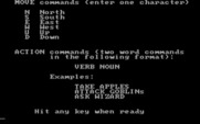 Maiden for IBM PC/Compatibles - Some commands to move around