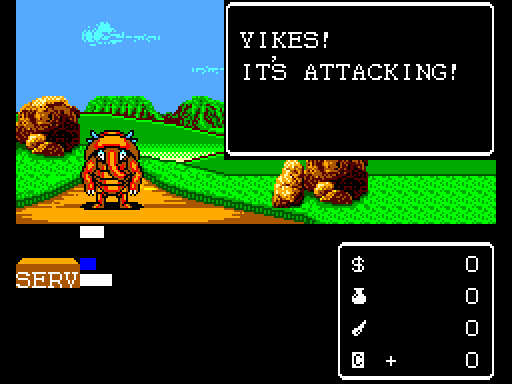 Miracle Warriors: Seal of the Dark Lord Sega Master System Screenshot: Another creature attacks...