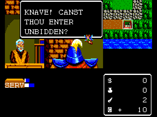 Miracle Warriors: Seal of the Dark Lord Sega Master System Screenshot: Hmm, is this guy friendly?