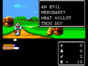 Miracle Warriors: Seal of the Dark Lord for Sega Master System - Oh no, an evil merchant!