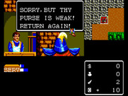 Miracle Warriors: Seal of the Dark Lord for Sega Master System - I need more money to buy stuff.