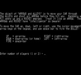 Arrows and Alleys for Exidy Sorcerer - Game instructions; 