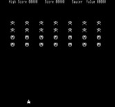 Martian Invaders for Exidy Sorcerer - Game start.