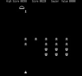 Martian Invaders for Exidy Sorcerer - Attempting to shoot the saucer...