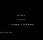 Tank Trap for Exidy Sorcerer - Title screen.