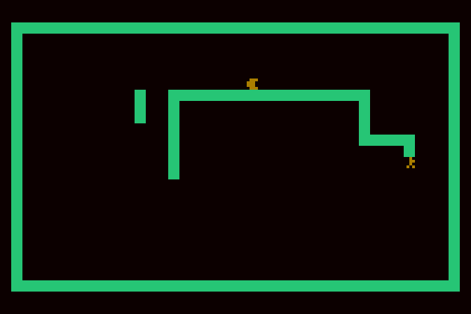 Tank Trap Atari 8-bit Screenshot: Game start.