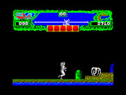 Vixen for ZX Spectrum - Running up some platforms...