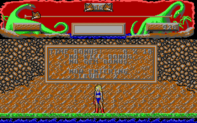 Vixen IBM PC/Compatibles Screenshot: Level completed!