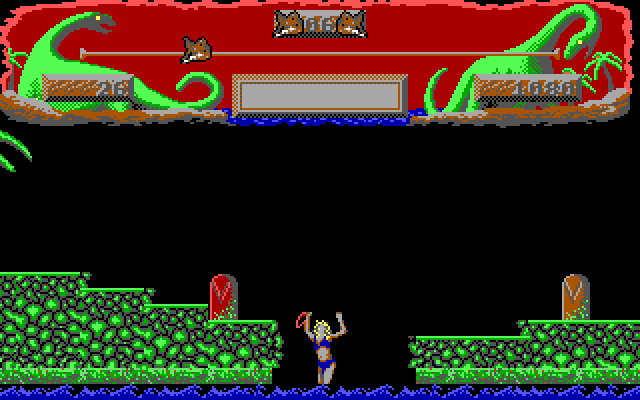 Vixen IBM PC/Compatibles Screenshot: Oops, fell into the water...