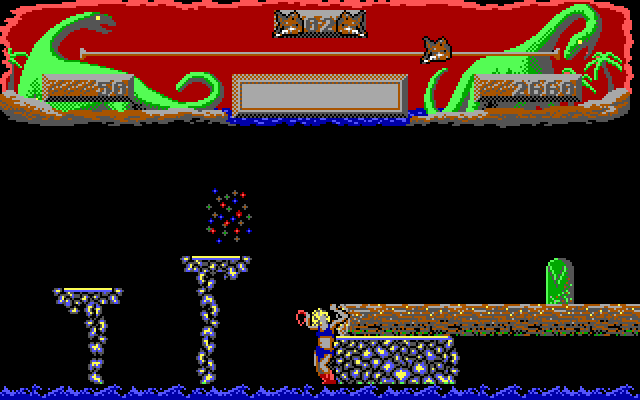 Vixen IBM PC/Compatibles Screenshot: Sinking into the water again...