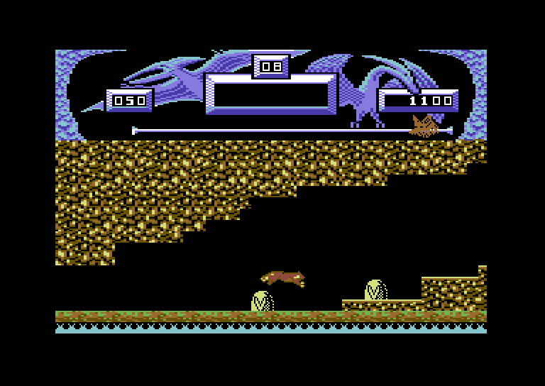 Vixen Commodore 64 Screenshot: Start of a bonus round.