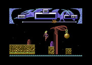 Vixen for Commodore 64 - Falling in the water will cost a life.
