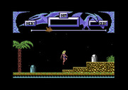Vixen for Commodore 64 - Leaping up some stairs.