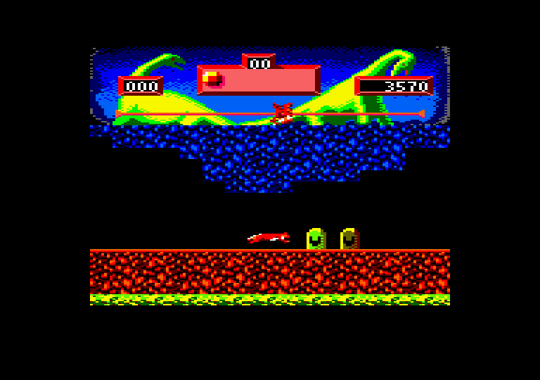 Vixen Amstrad CPC Screenshot: Pick up items you find.