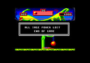Vixen for Amstrad CPC - Game over.