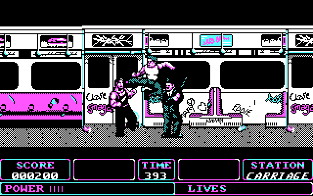 Fallen Angel IBM PC/Compatibles Screenshot: Jumping in the air to attack!