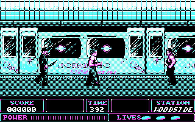Fallen Angel IBM PC/Compatibles Screenshot: Here come some suspect characters...