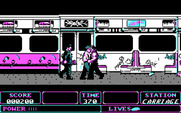 Fallen Angel for IBM PC/Compatibles - Fighting on the subway car.