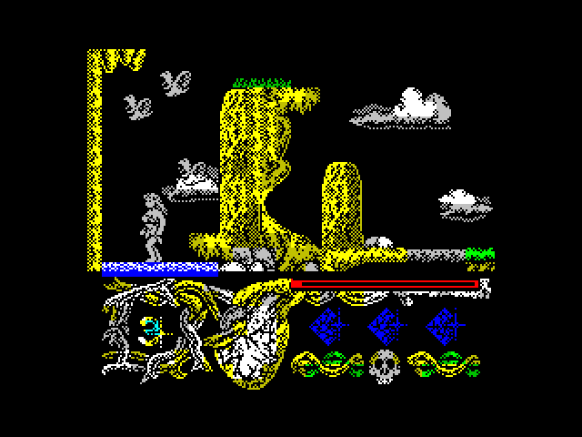 Hundra ZX Spectrum Screenshot: Oops, got myself trapped it seems!