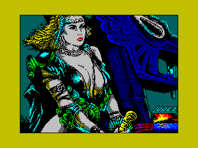 Hundra ZX Spectrum Screenshot: Loading screen.
