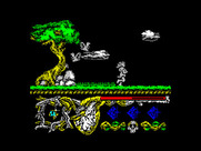 Hundra for ZX Spectrum - Reached the top, now running to the next screen...