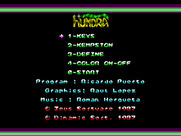 Hundra for ZX Spectrum - The main menu.