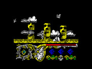 Hundra for ZX Spectrum - Shoot flying creatures, they drain your energy on contact.