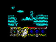 Hundra for ZX Spectrum - Can I make this jump? (color off mode).