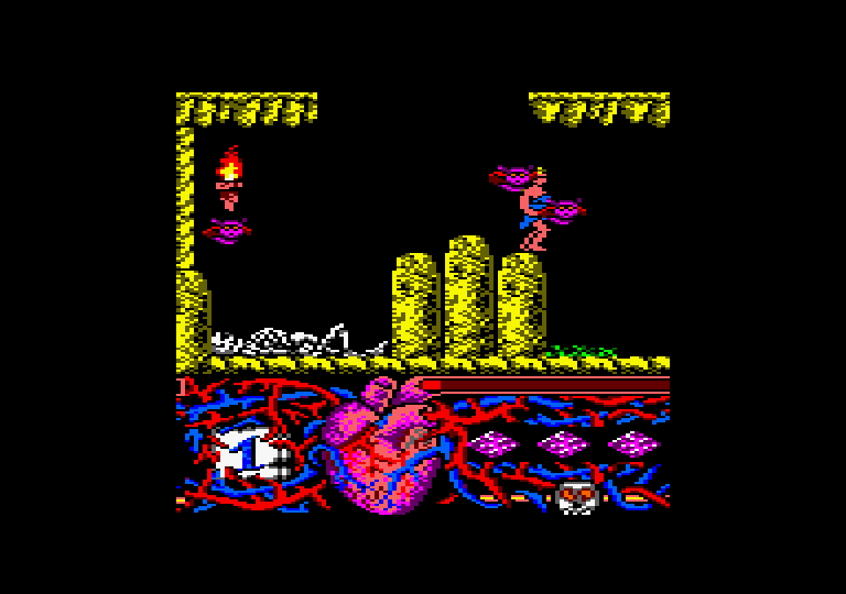 Hundra Amstrad CPC Screenshot: Entering an underground area...