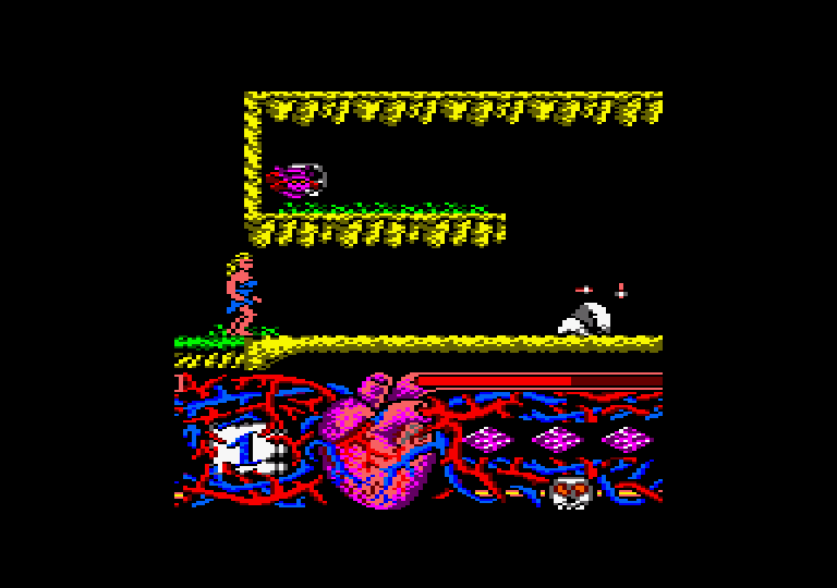 Hundra Amstrad CPC Screenshot: Entering another underground area...