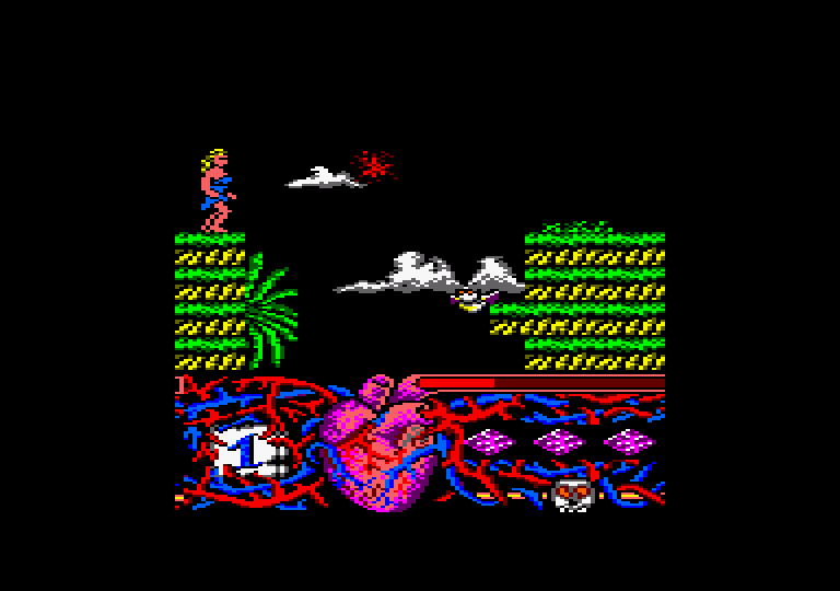 Hundra Amstrad CPC Screenshot: Can I make this jump?