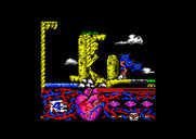 Hundra for Amstrad CPC - Being swarmed by creatures!