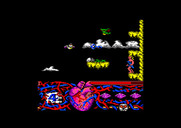 Hundra for Amstrad CPC - Jumping my way up some platforms...