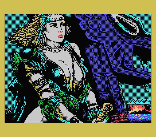Hundra MSX Screenshot: Loading screen.