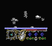 Hundra for MSX - Leaping from rock to rock.