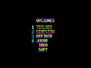 Casanova for ZX Spectrum - The main menu.