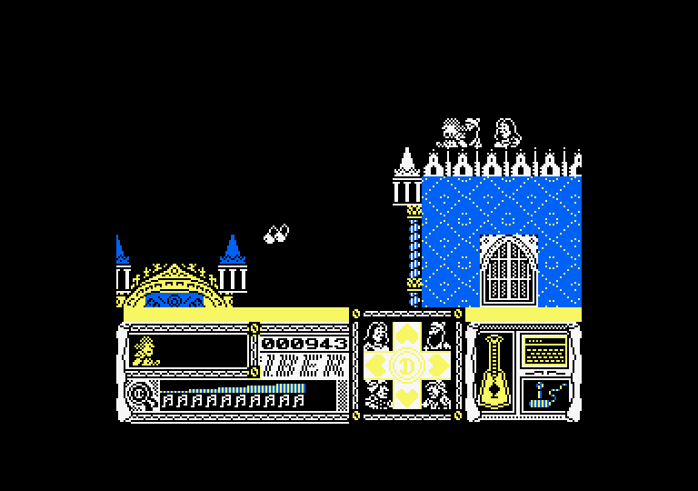 Casanova Amstrad CPC Screenshot: Trapped on the roof!