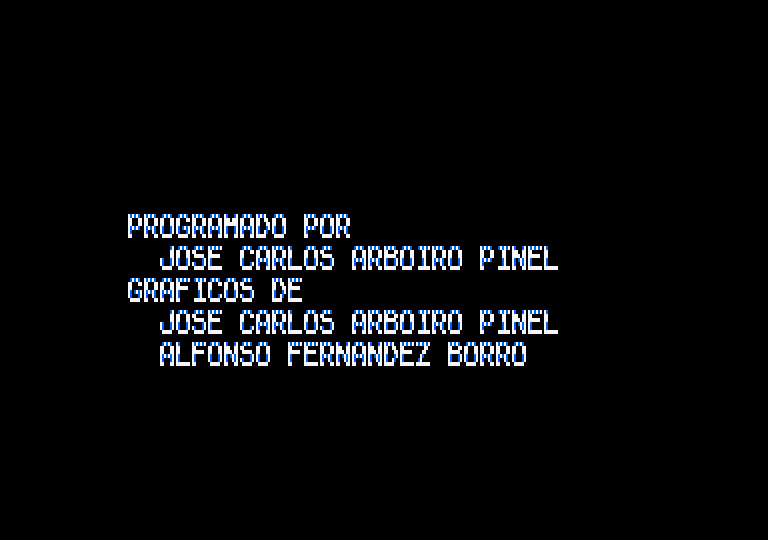 Casanova Amstrad CPC Screenshot: Credits screen.