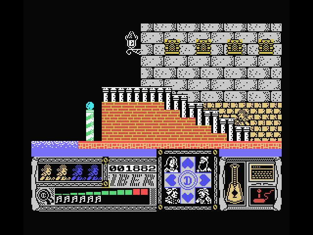 Casanova MSX Screenshot: Some stairs up to the next platform...